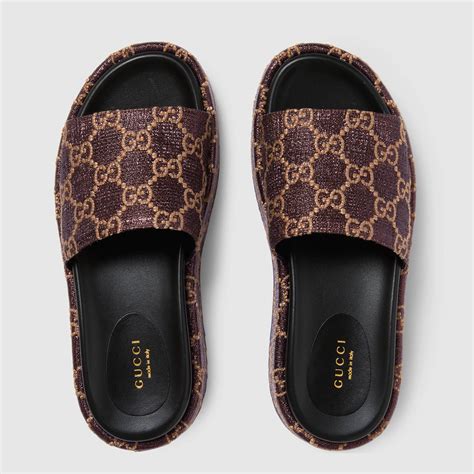 gucci quilted sandals|gucci slippers women.